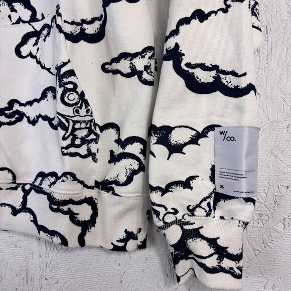 NWT Wasted Co Size S Good Times Dragon Cloud Monster Indigo Sweatshirt HoodieUSA - Picture 6 of 11
